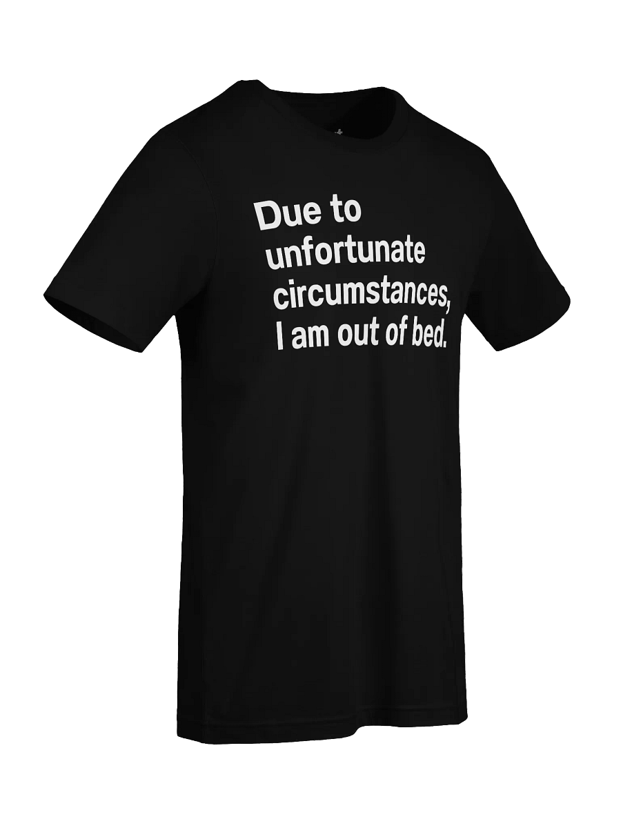 Due to unfortunate circumstances, I am out of bed. Unisex T-Shirt product image (98)