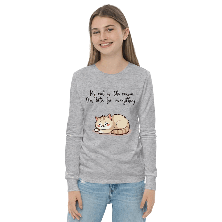 Cute Cat Excuse Long Sleeve Tee product image (2)