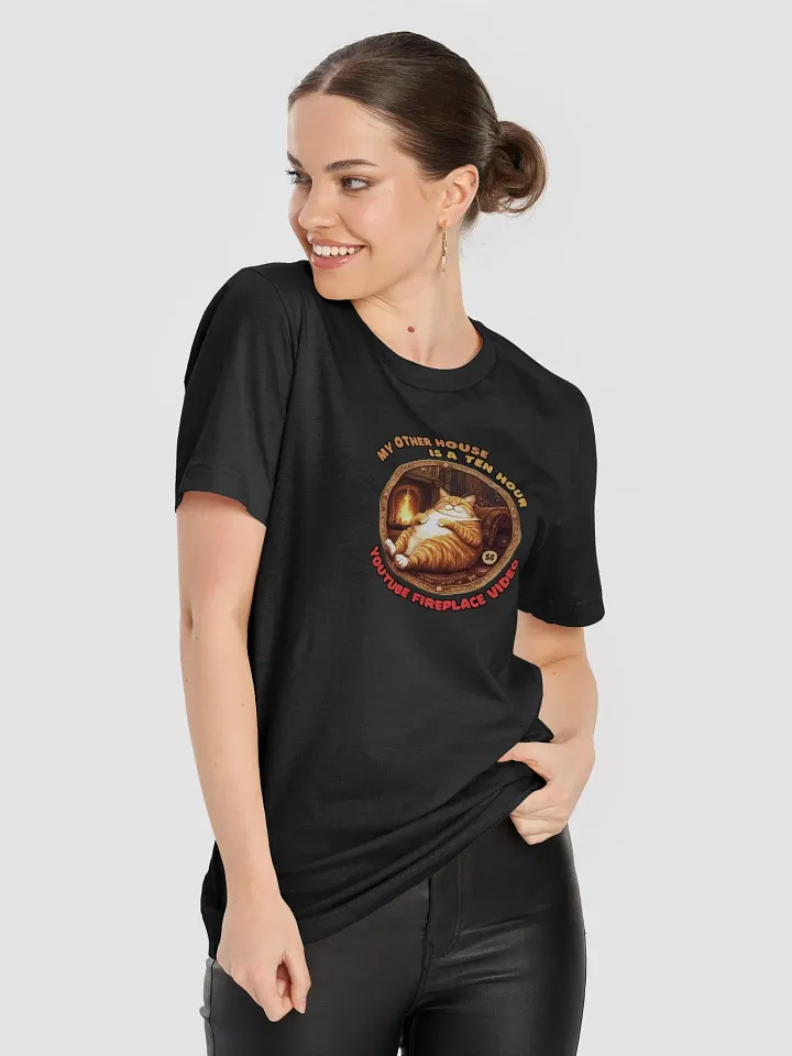 Cozy Cat - My Other House is a Ten Hour YouTube Fireplace Video | Tee product image (2)
