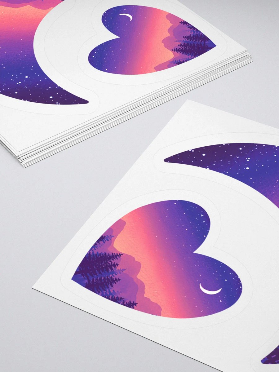 Lavender Sunset - Heart Stickers product image (4)