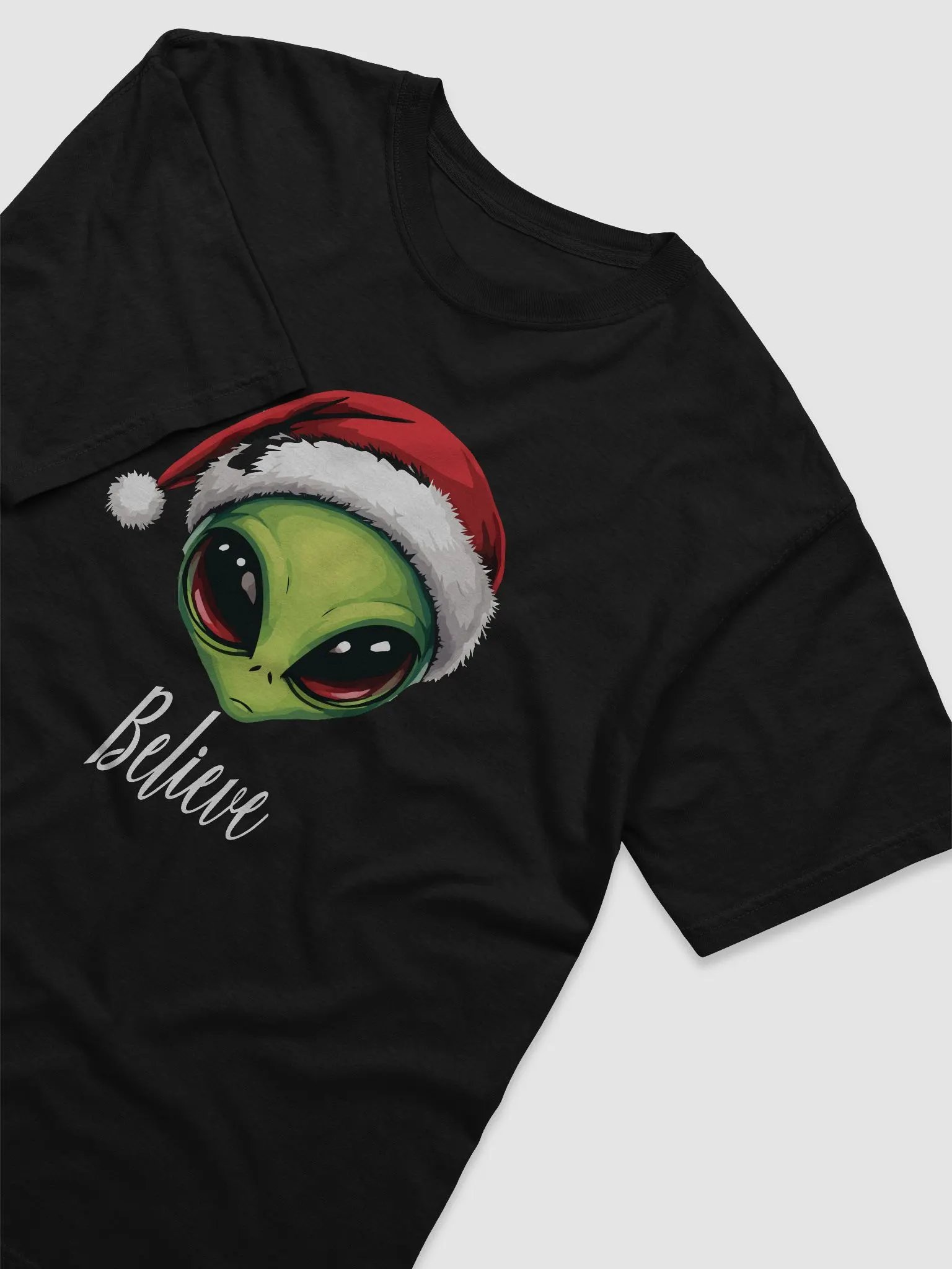 Alien Santa Xmas UFO Funny Christmas T-Shirt product image (12)