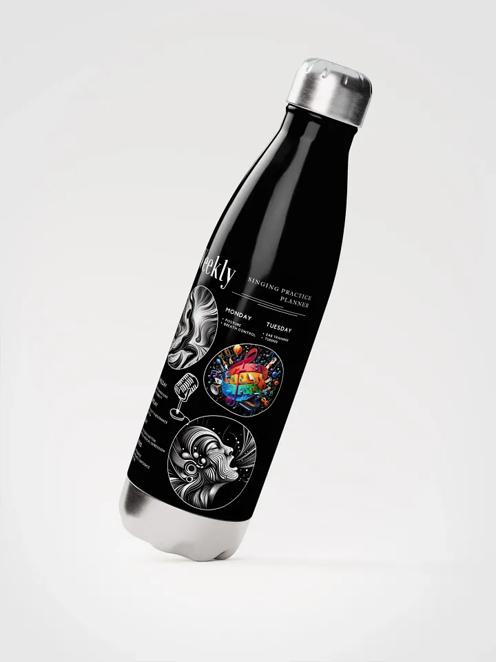 Weekly Singing Practice Planner Water Bottle product image (2)