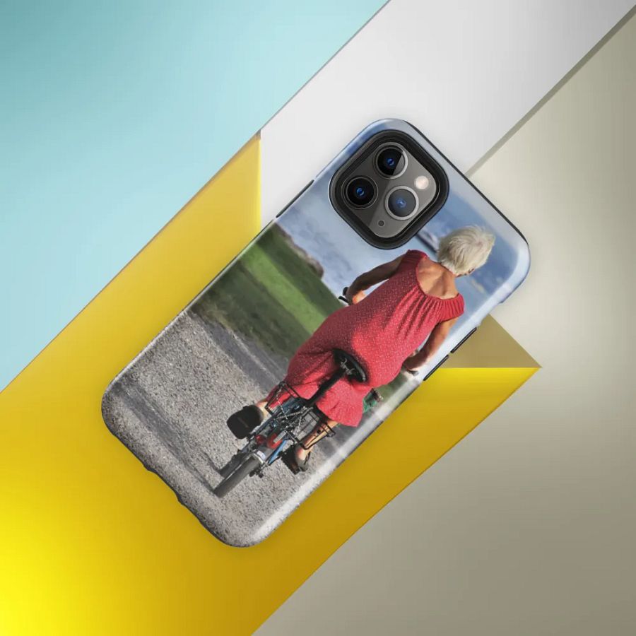 Vintage Bicycle Ride Phone Case Featuring an Elderly Woman product image (33)
