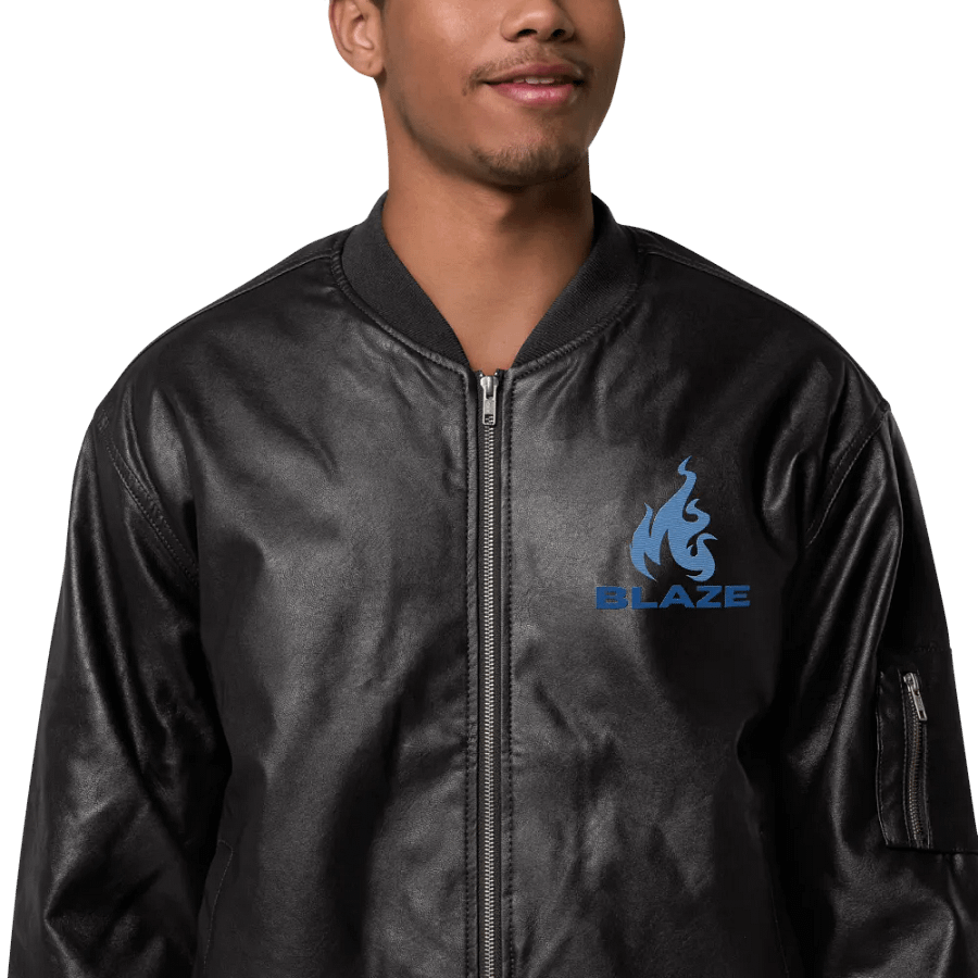 Blaze Faux Leather Bomber Jacket product image (7)