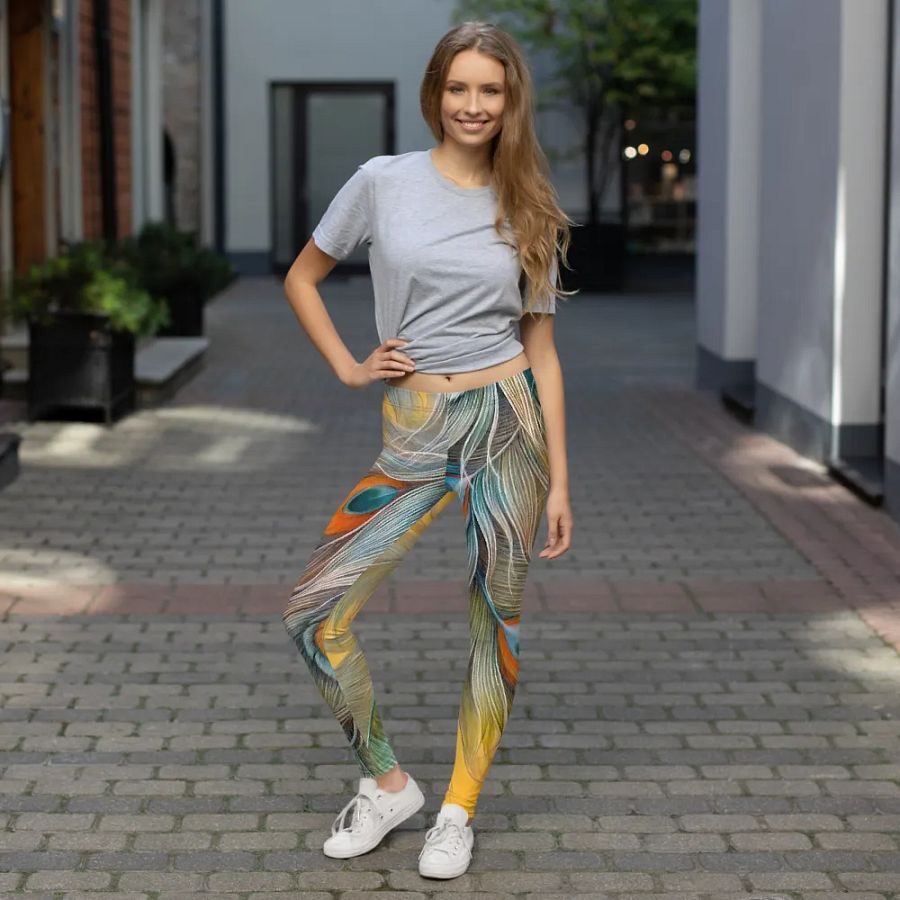 Peacock Feathers Paradise Leggings product image (7)