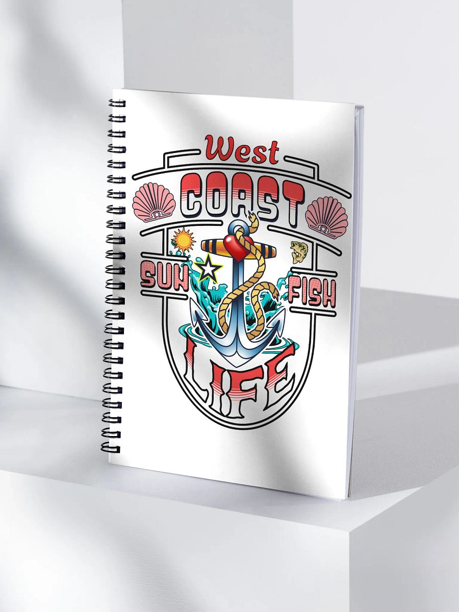 Sun Fish Life Anchor Spiral Notebook product image (3)