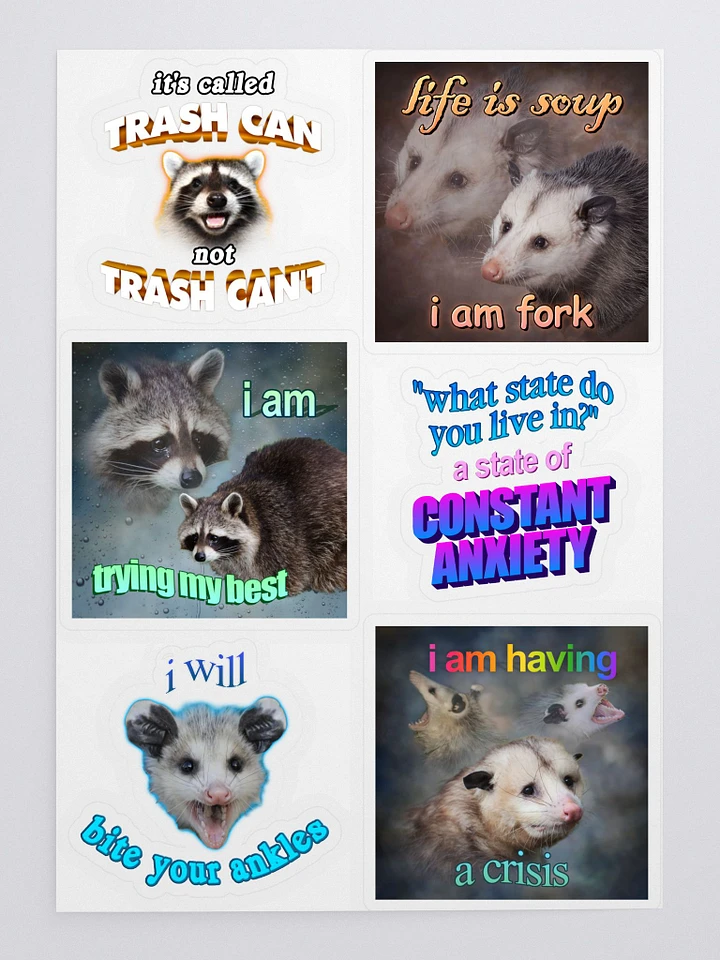 Trash Animals Sticker Sheet product image (1)