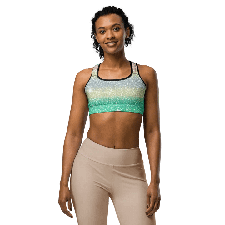 Glitter Unicorn Texture Design Sports Bra (1) product image (1)