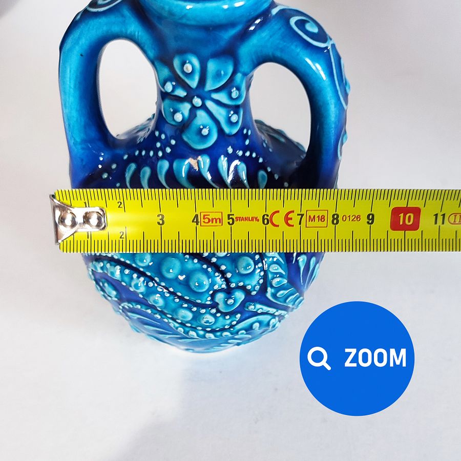 Ceramic turkuaz vase — handmade pottery, handmade ceramic, home decor, handmade gift, Turkish ceramic product image (9)
