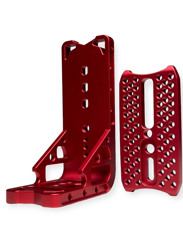Heavy Duty Gimbal Bracket for DJI RS4 RS3 RS2 + Pro + L Bracket Connect™ Cheese Plate (RED) product image (1)