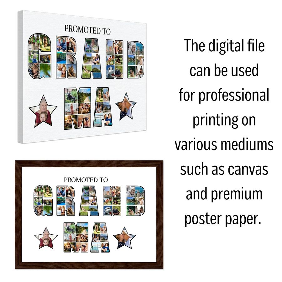 Promoted to Grandma Photo Collage Canva Template product image (5)