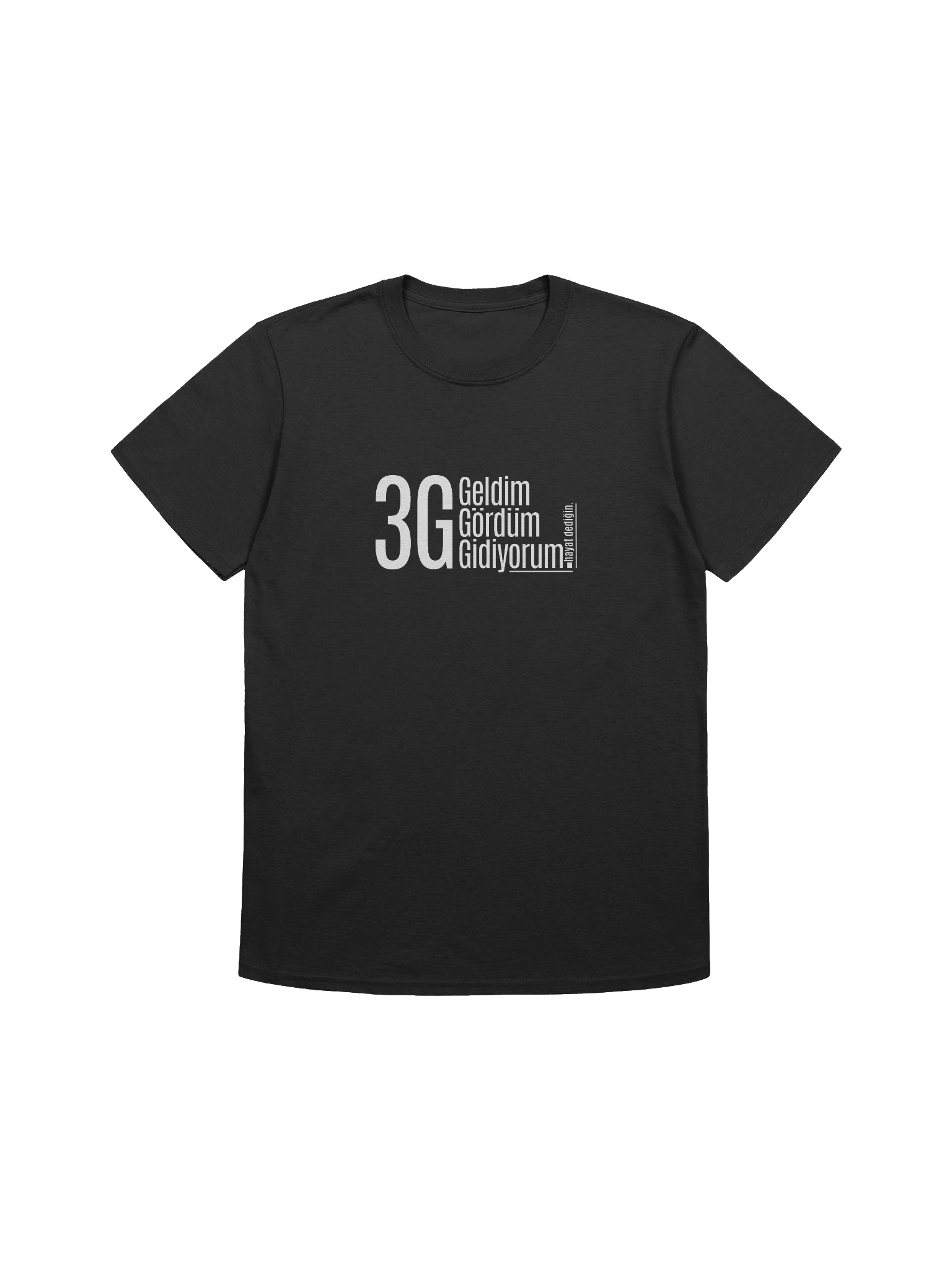 3G Minimalist Felsefe: "Geldim Gördüm Gidiyorum" Türkçe Tasarımlı Gildan Softstyle Unisex Yumuşak Tişört product image (1)
