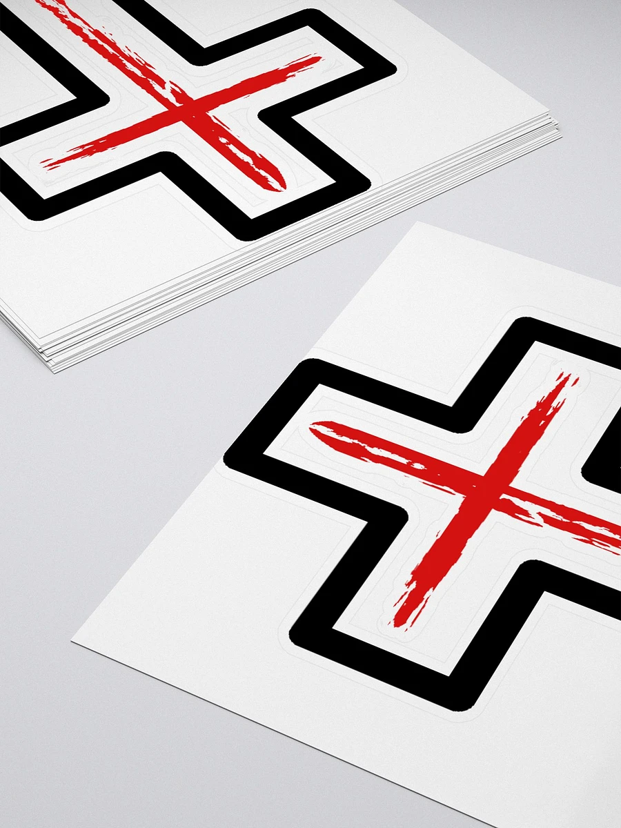 Red Cross With Boarder Sticker product image (4)