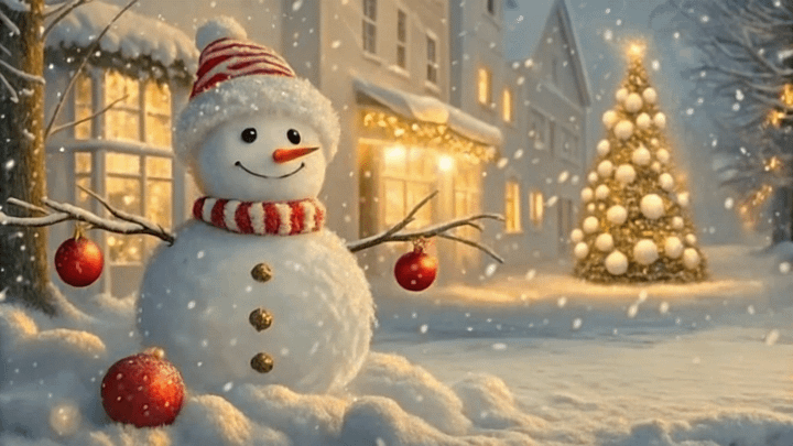 The Snowman’s Festive Wonderland Christmas in the Village - Frame TV II product image (1)