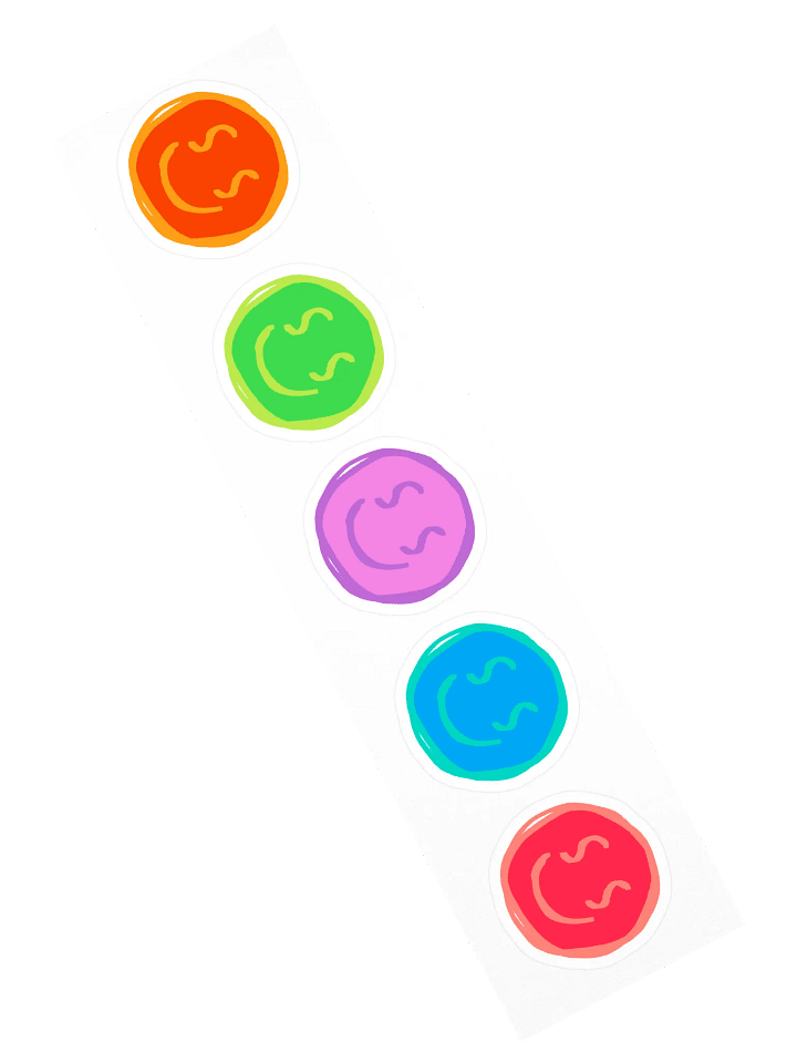 Silly Smile Rainbow Sticker Pack product image (2)
