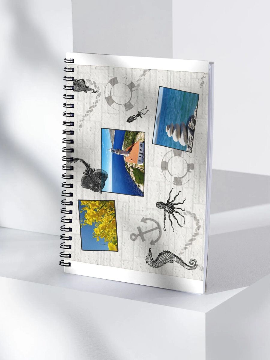 Sea design (photoshop art by Dina R.) - Spiral Notebook product image (4)