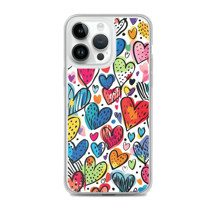 Vibrant Hearts iPhone Case product image (2)