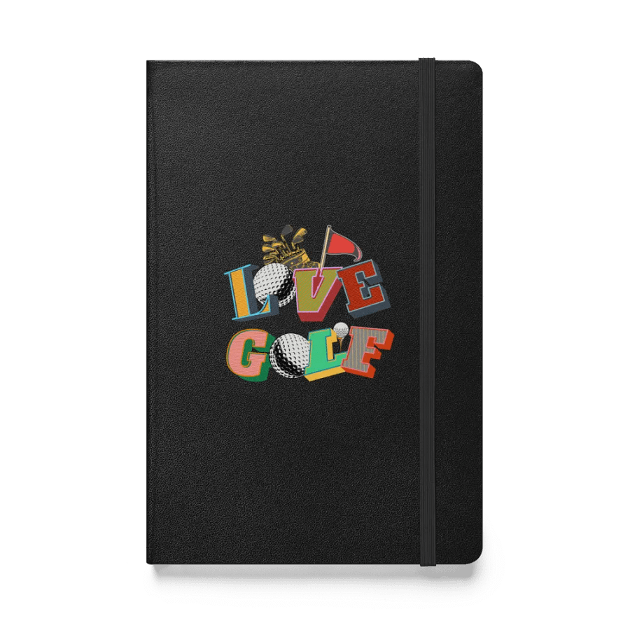 Love Golf Block Letters Hardcover Notebook product image (1)