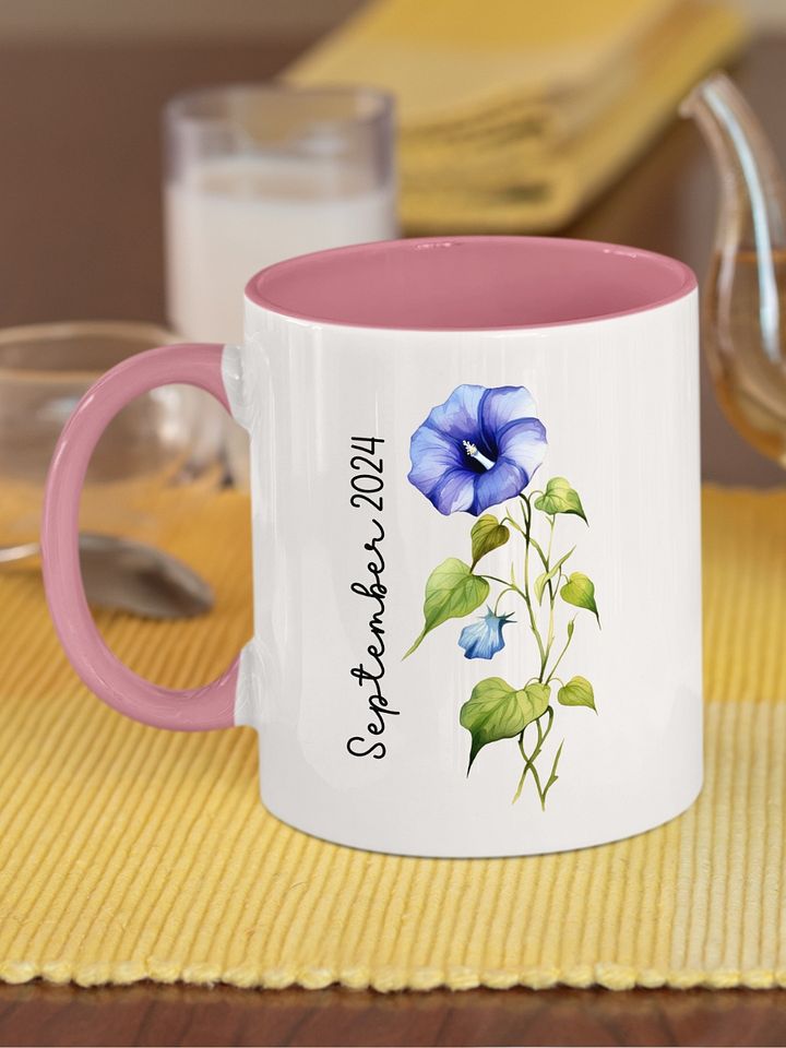 Two Tone Birth Flower Mug SEPTEMBER – Personalized Gift product image (1)