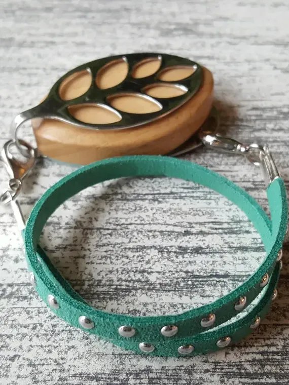 Caribbean Faux Suede Stud Wrap Bracelet | Handmade Accessory for Bellabeat Leaf Urban & Ivy product image (2)