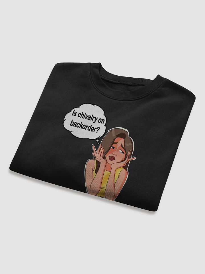 Is Chivalry On Backorder? - CROP sweatshirt, raw hem product image (2)