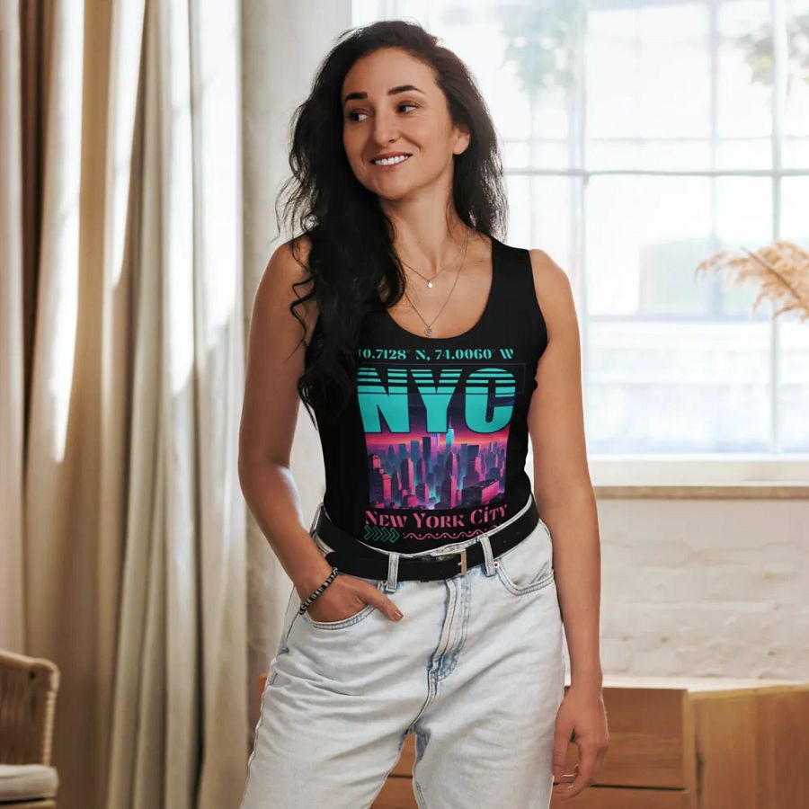 NYC New York City Graphic All Over Print Tank Top product image (5)