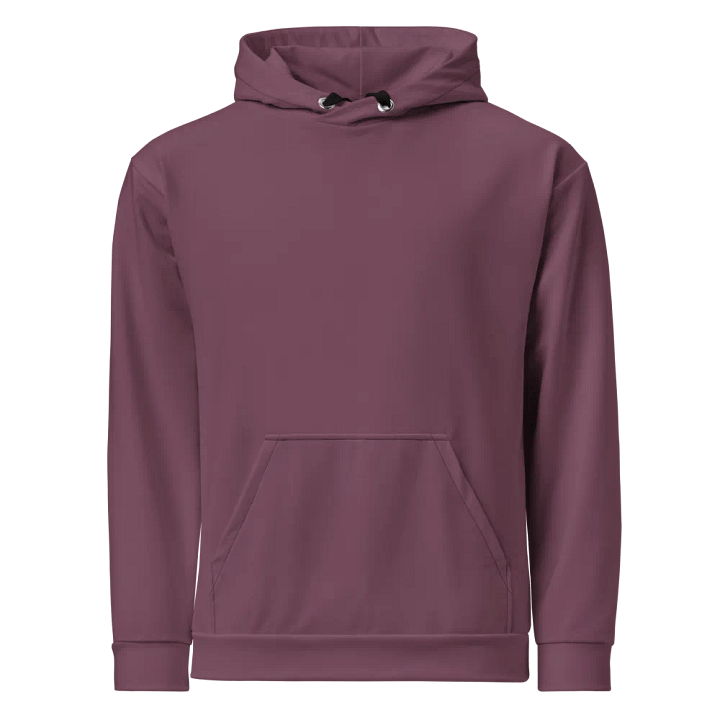 Plain Deep Purplish Red Soft Summer Unisex Recycled Polyester Heavyweight Premium Hoodie by Treasure Pie product image (1)