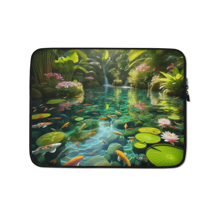 Tranquil Koi Pond Laptop Sleeve |Ai Design product image (1)