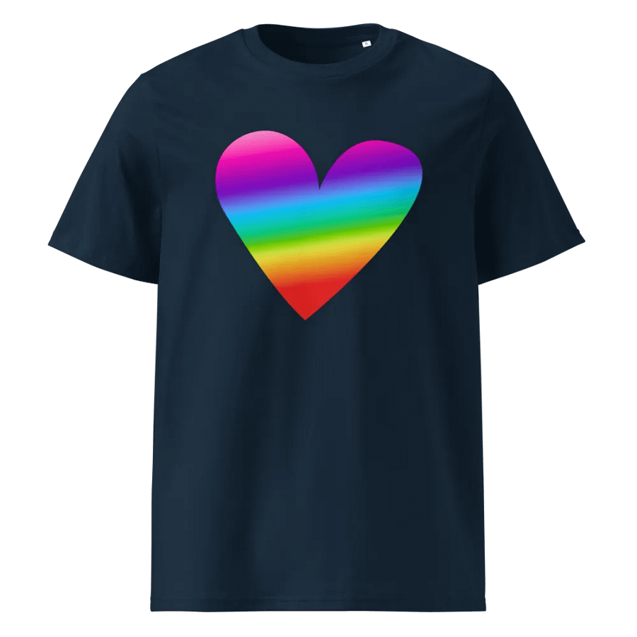 Rainbow Heart Stanley/Stella Organic Cotton T-Shirt product image (166)