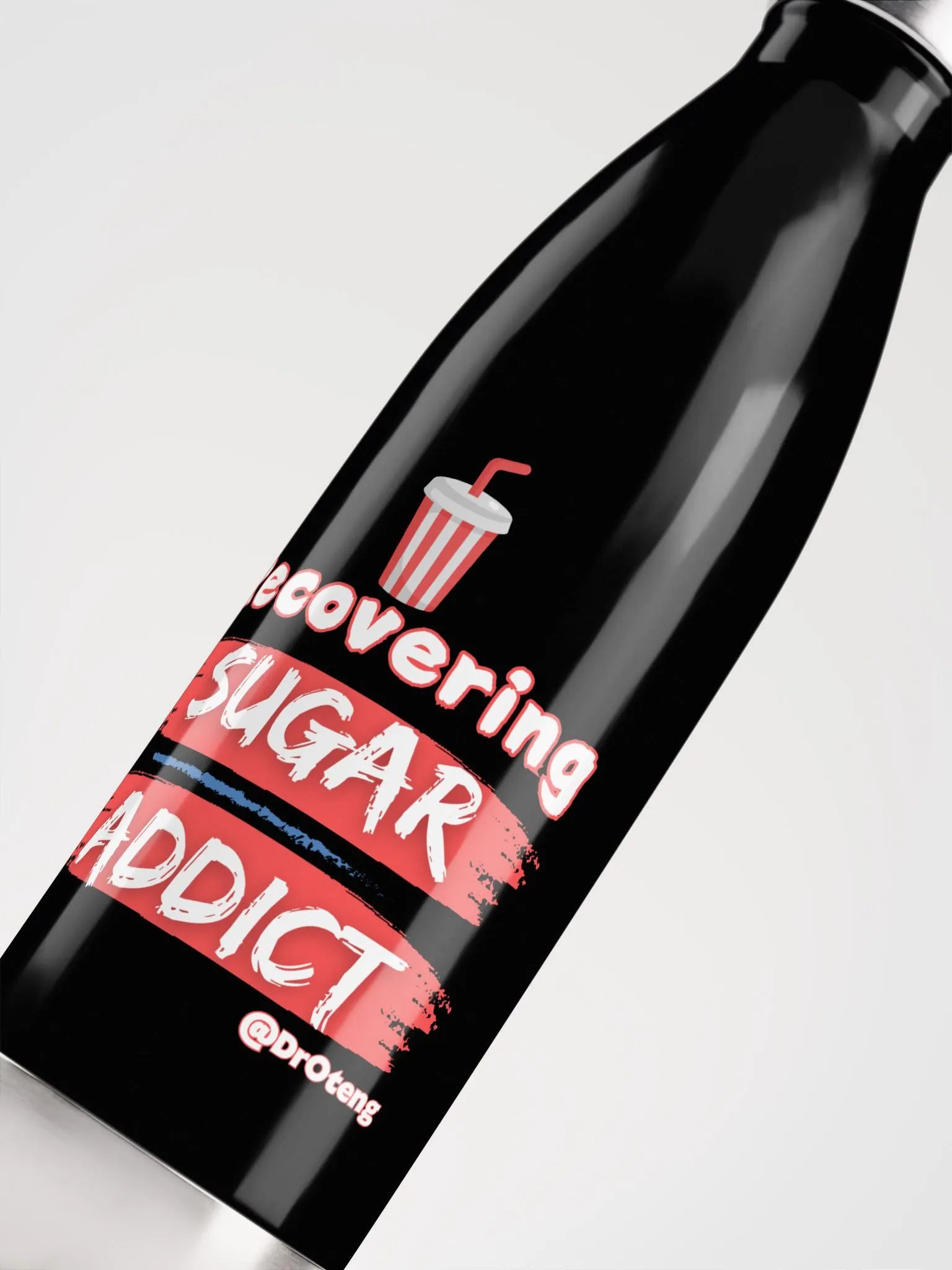 Recovering Sugar Addict Stainless Steel Water Bottle product image (5)