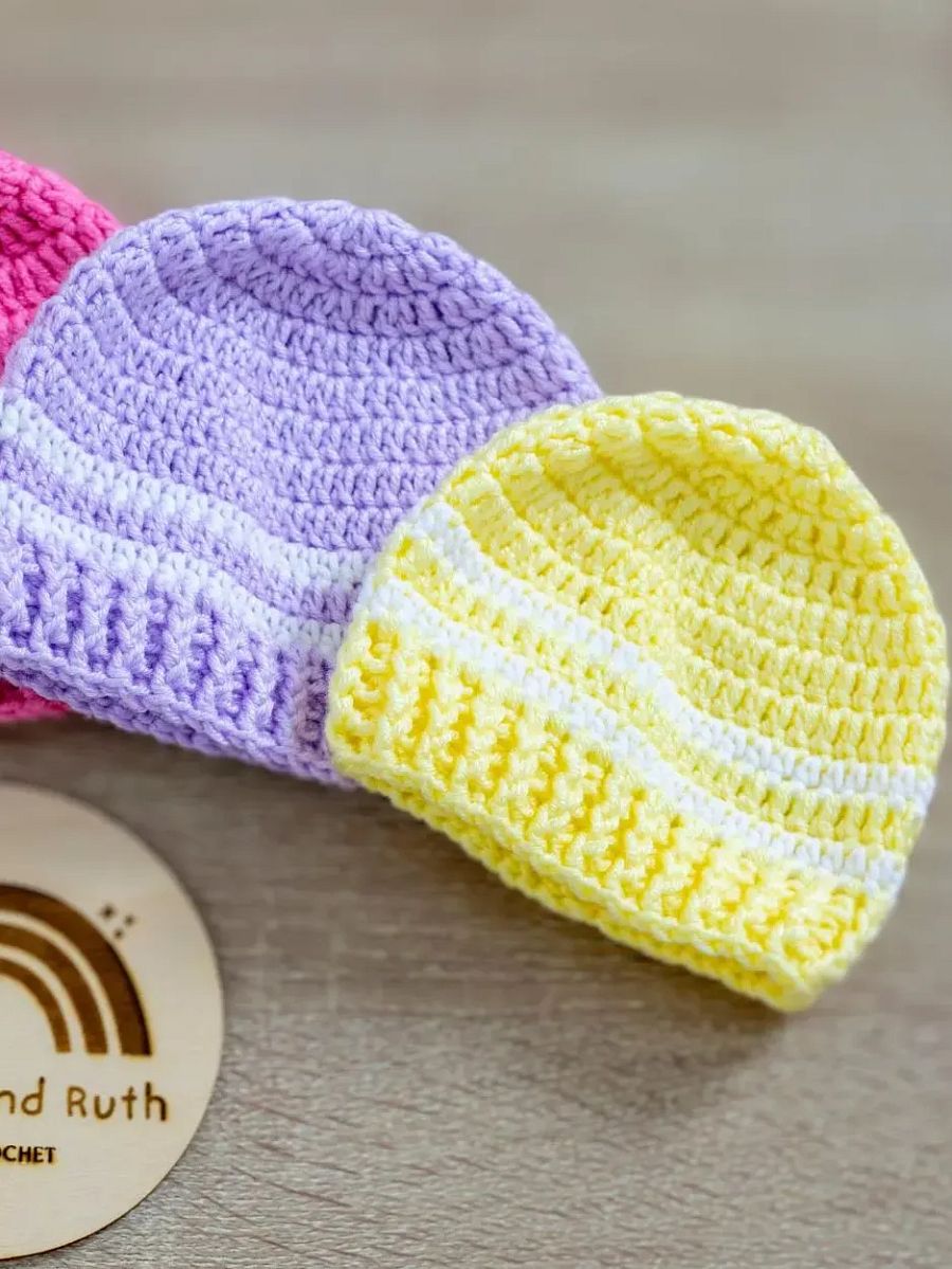 Crochet Pattern: Striped Baby Hat product image (7)