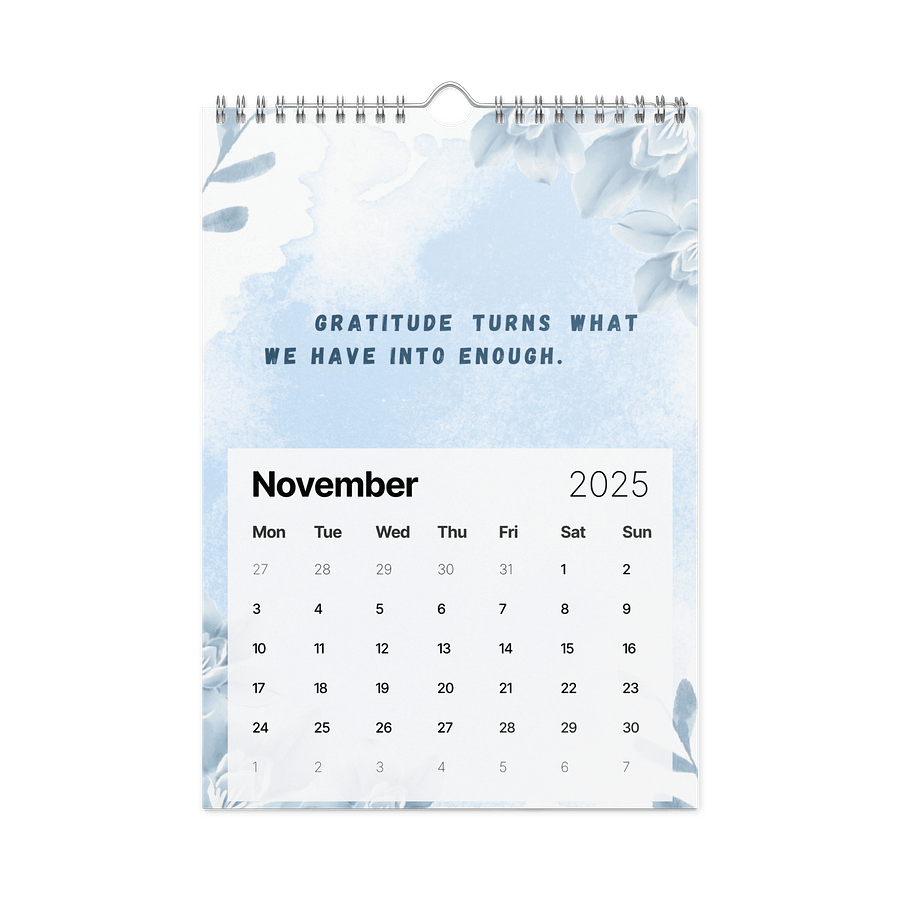 FLORAL INSPIRATIONAL QUOTES WALL CALENDAR 2026 product image (11)