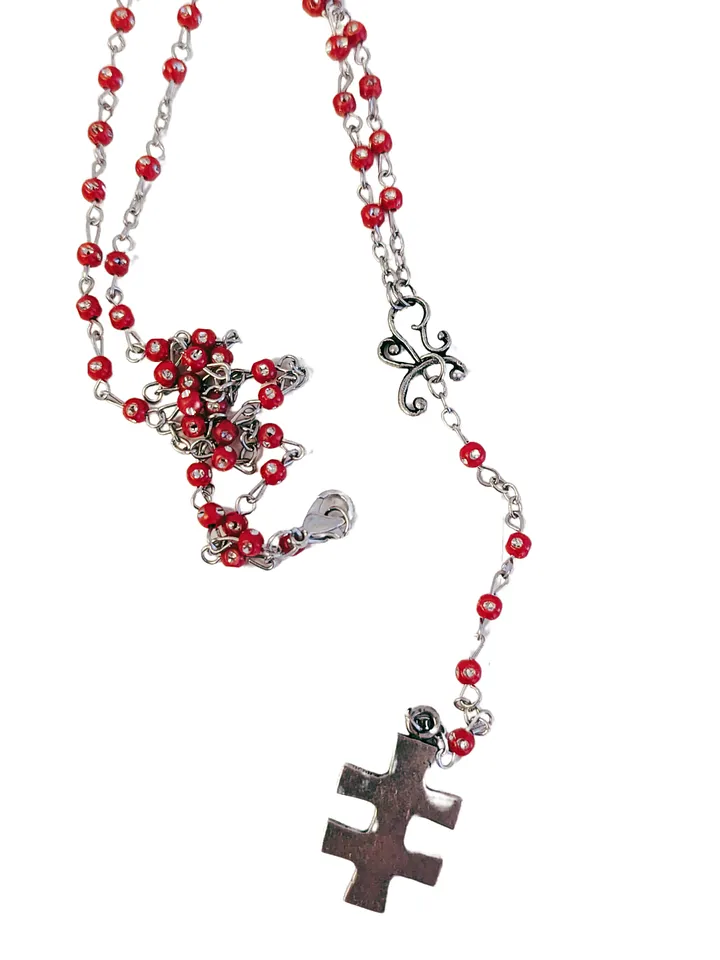 Original F&TM Cross Red Rosary product image (2)