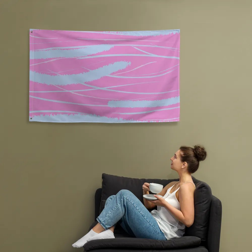 Whimsical Blue & Pink All-Over Flag product image (12)