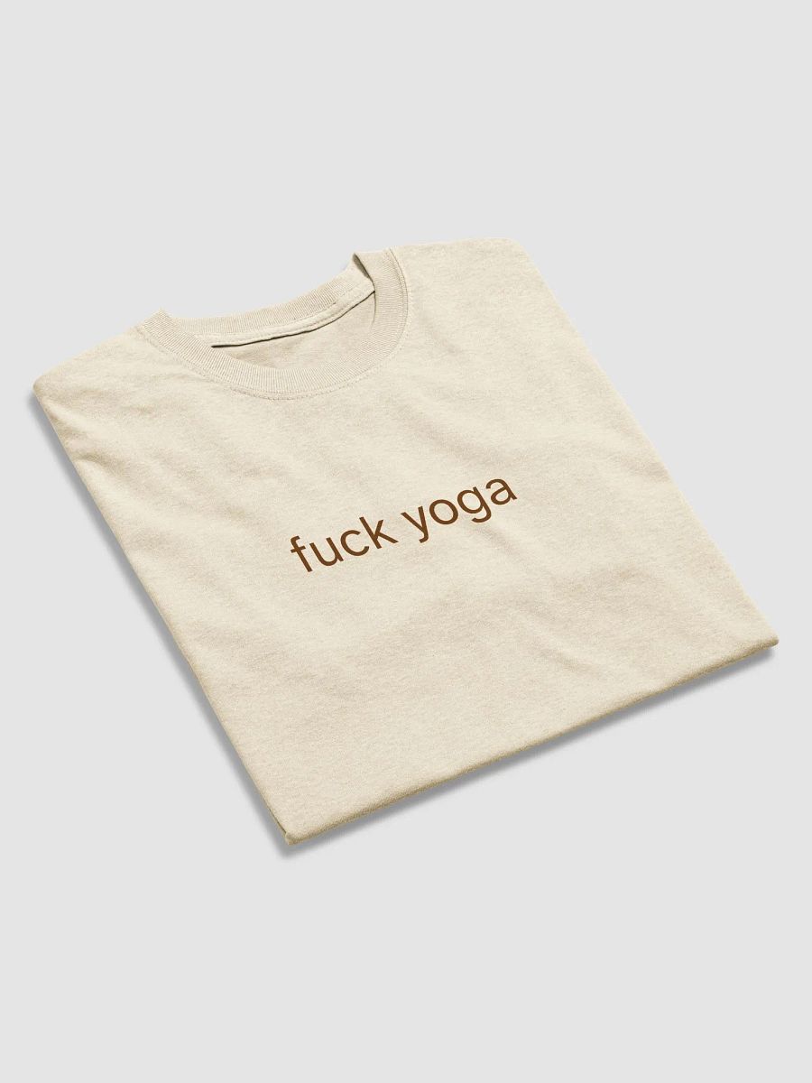 fuck yoga (brown text) - Sex and The City inspired Gildan Heavyweight Tee [Unisex Sizing] product image (3)
