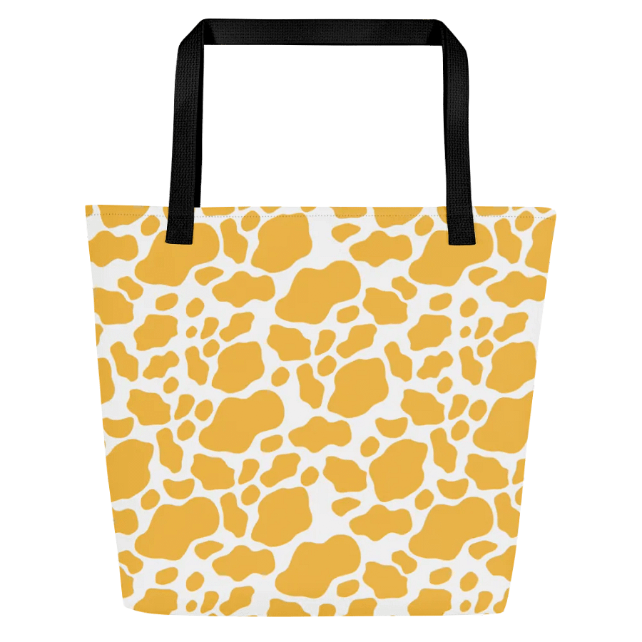 Cow Print Tote bag with Pocket - Yellow product image (3)