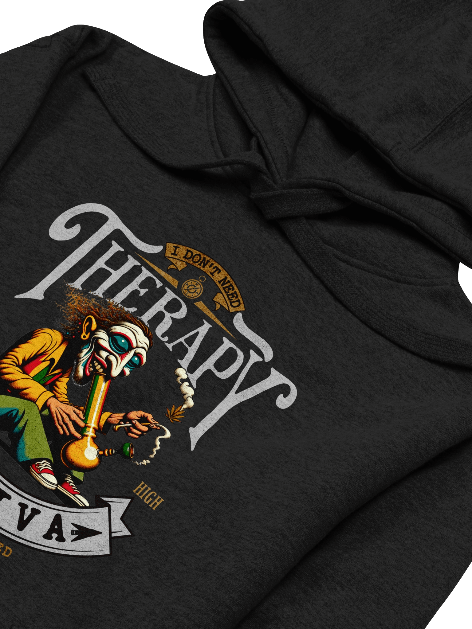 No Therapy Needed: SATIVA - Psychedelic Style Premium Unisex Hoodie product image (3)