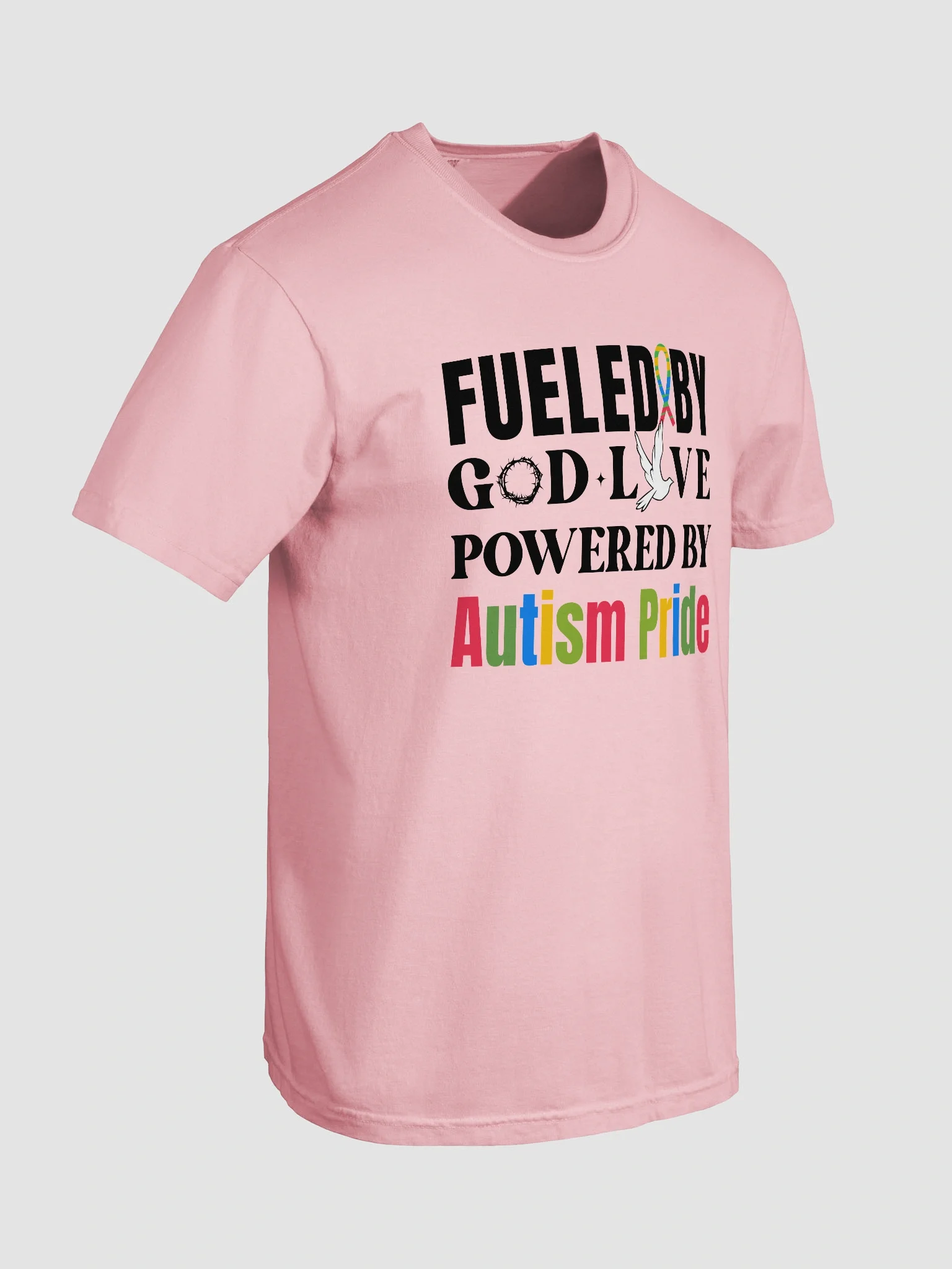 Fueled By God, Powered By Autism Pride, Autism Comfort Colors T-shirt product image (29)