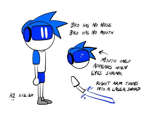 Made a ref of my OC for who wants to draw and a guide on how I draw HOM/Captain Underpants/Dav Pilkey eyes #animation #drawing