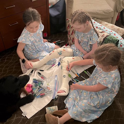 Last night we had another PJ party! The nightgowns this time were picked out by Ember (all the way on the left) and she did S...