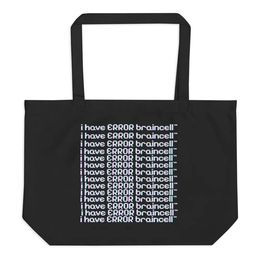 large error braincell tote - black product image (1)