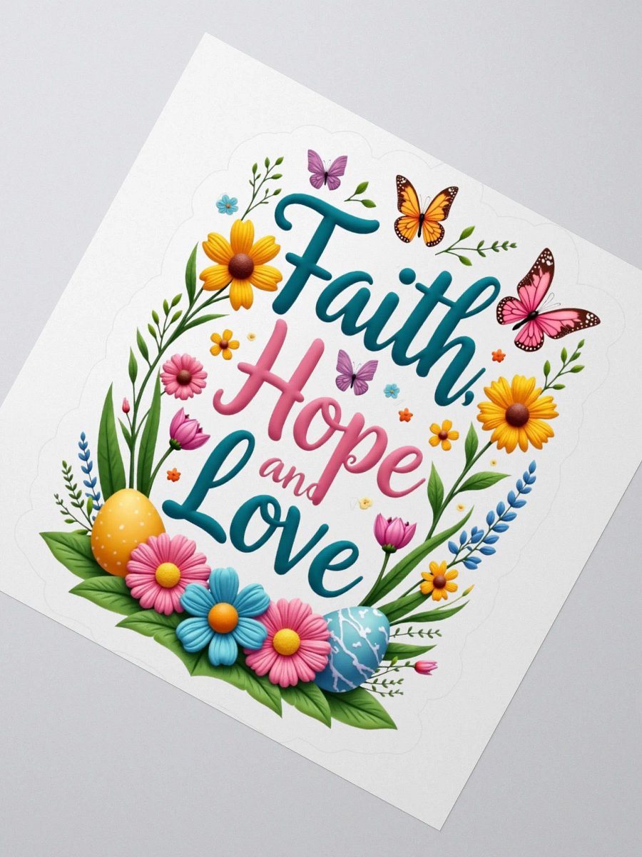 Faith, Hope, and Love Floral Stickers product image (5)