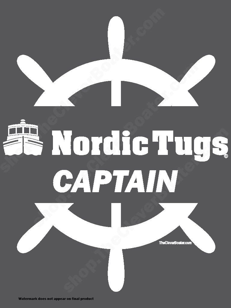 Nordic Tug Captain - T-Shirt - Dark Shirt w/White Logo product image (2)