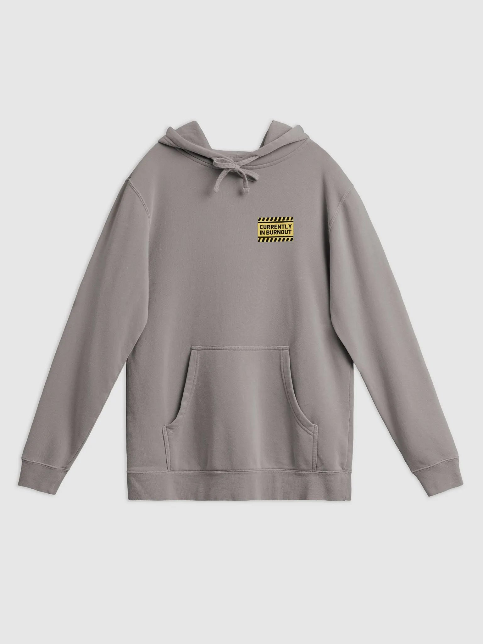 CURRENTLY IN BURNOUT (sm. design) printed pigment hoodie product image (1)