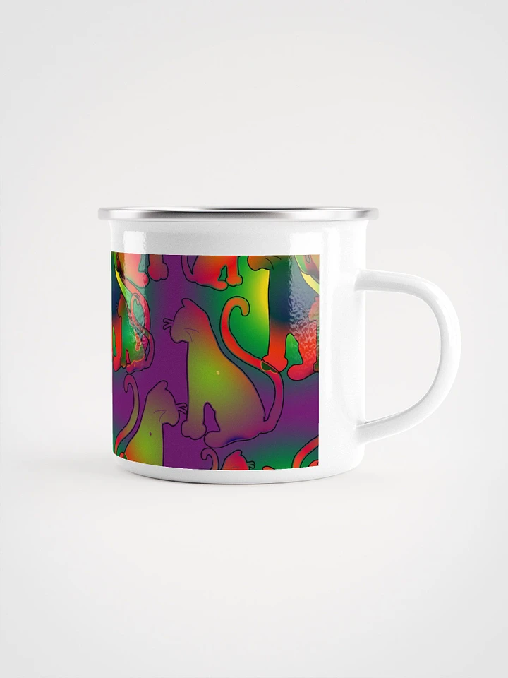 Abstract Cats Enamel Mug product image (1)