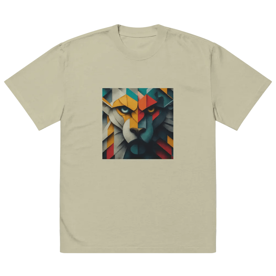 Geometric Lion Abstract T-Shirt product image (2)