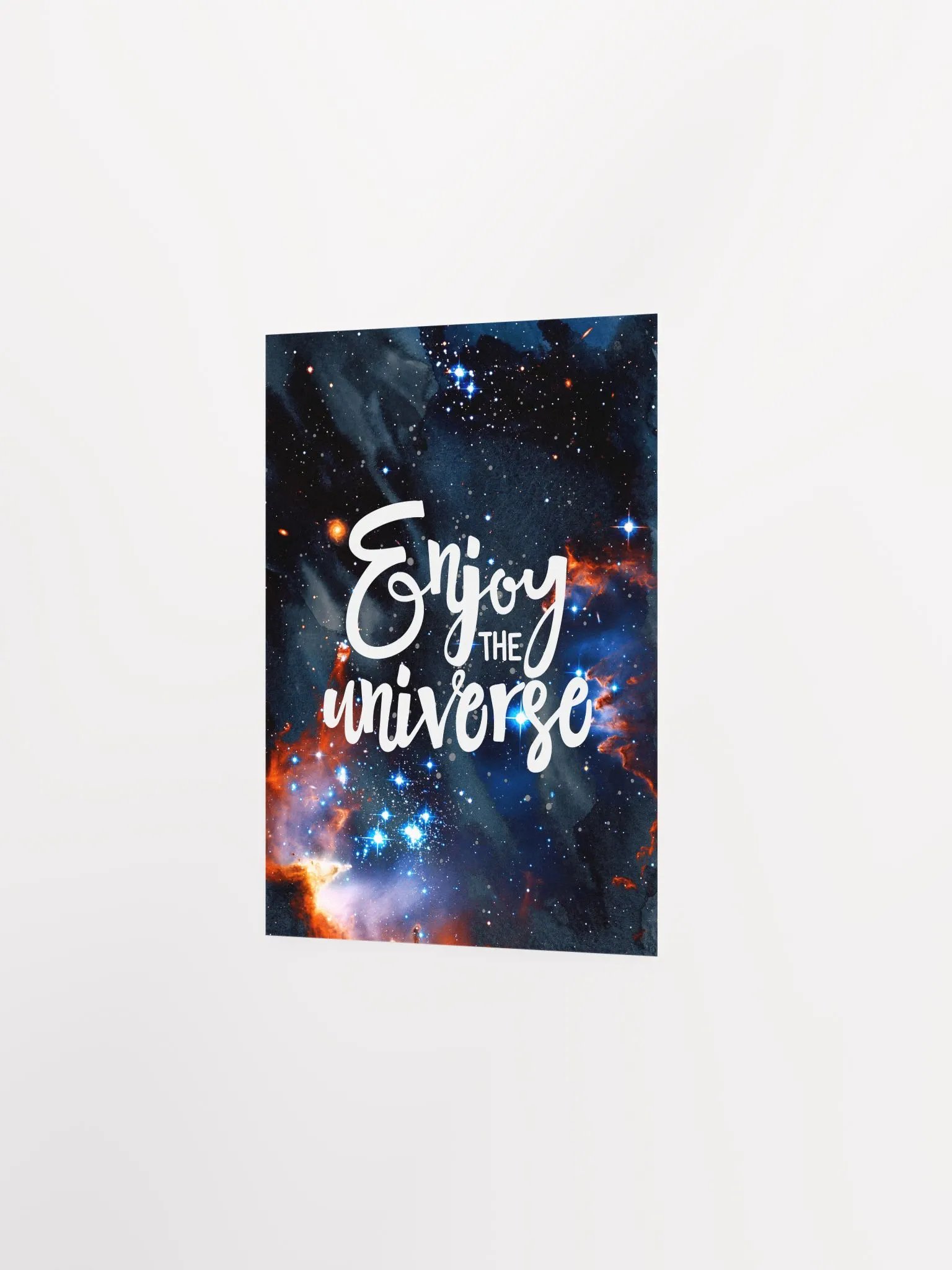 Enjoy the Universe [neon/synthwave/vaporwave/watercolor] — aesthetic watercolor poster, neon space poster, retrowave poster, motivation quotes product image (7)