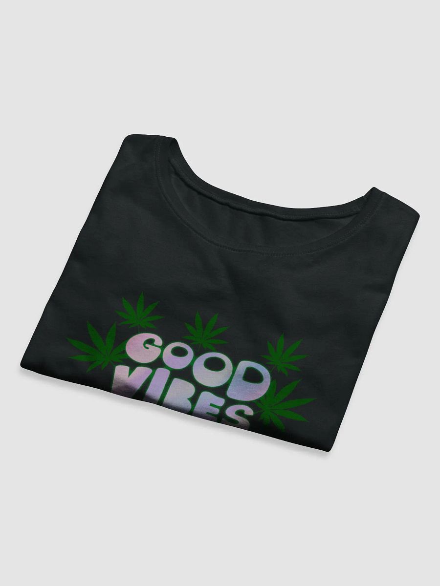 Cannabis Leaf Good Vibes Women's Crop Tee product image (22)