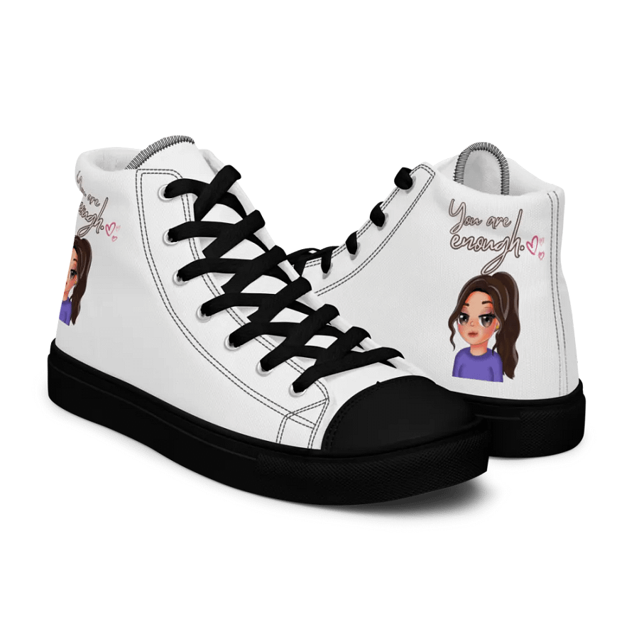 You Are Enough - Women's High Top Canvas Shoes product image (9)
