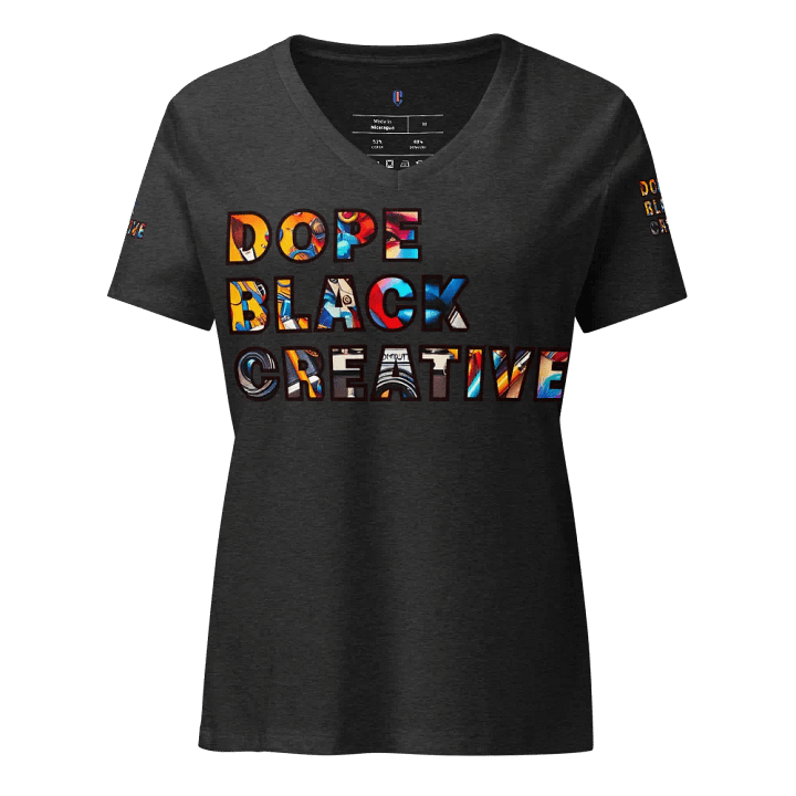 DOPE Black Creative Women's V-Neck Tee product image (1)
